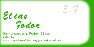 elias fodor business card